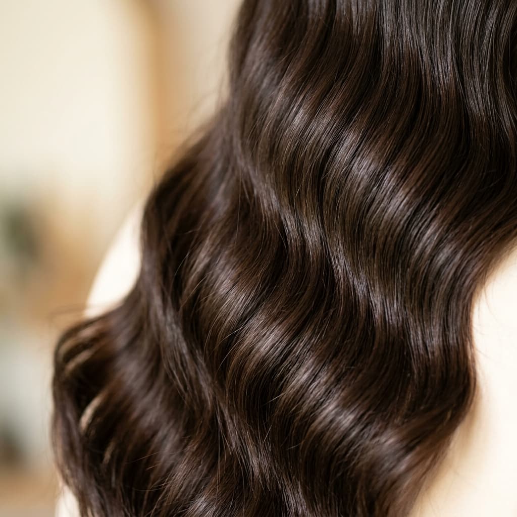 Detail hasil perawatan rambut sehat berkilau di Milla Hair Studio Sidoarjo